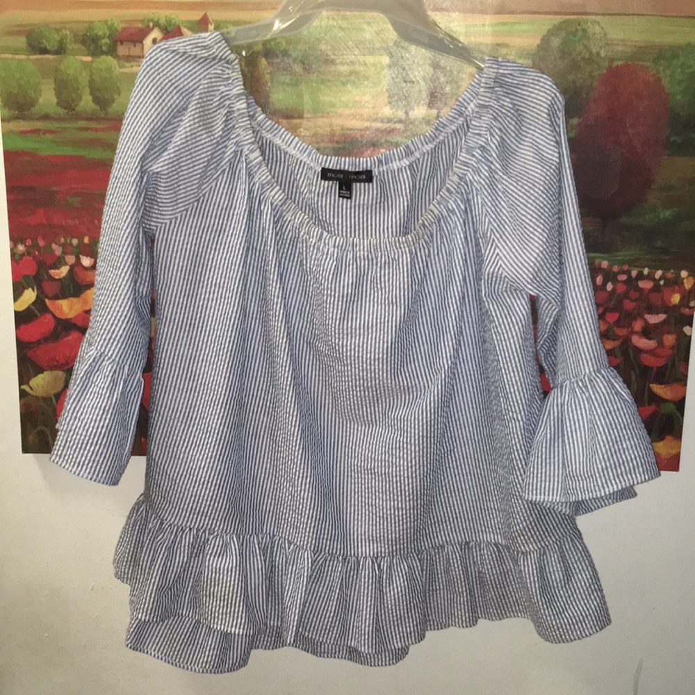 Ladies mid sleeve blouse for the summer